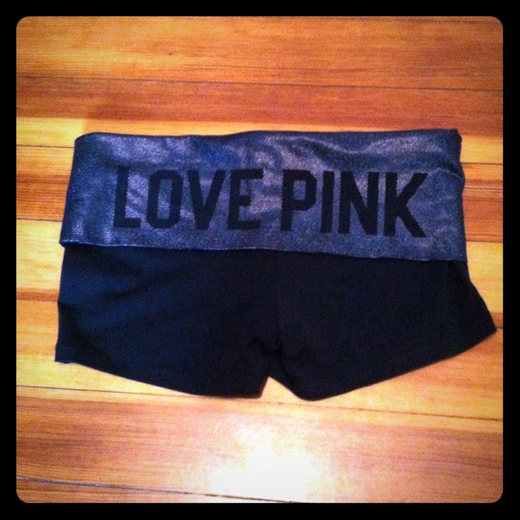 Pink Victoria's Secret yoga shorts