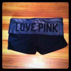 Pink Victoria's Secret yoga shorts