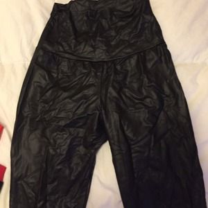 Black liquid pants