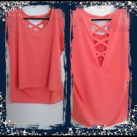 Coral beaded top
