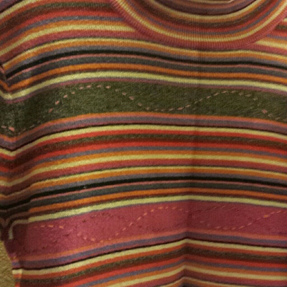 Sigrid Olsen striped turtleneck sweater - Picture 2 of 3