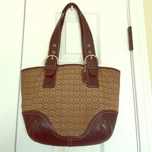 Classic brown Coach handbag