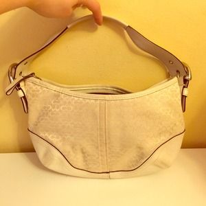 Coach white signature small bag