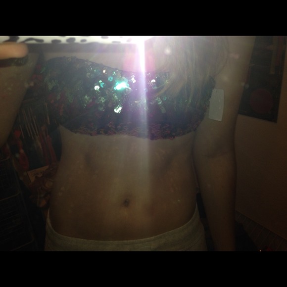 💢SOLD on MERCARI💢Sparkle bandeau bikini top - Picture 4 of 4