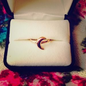 Crescent moon knuckle ring