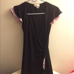 Beautiful black and pink ruffled Dress