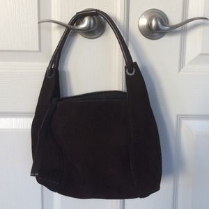Authentic vintage Gucci chocolate suede bag.