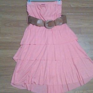 OBO Peach strapless short summer dress