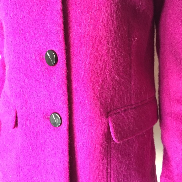 Jackets & Coats - Fuchsia Mohair Coat with Vent and Pockets Jackets & Coats - Fuchsia Mohair Coat with Vent and Pockets