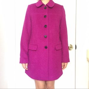 Jackets & Coats - Fuchsia Mohair Coat with Vent and Pockets Jackets & Coats - Fuchsia Mohair Coat with Vent and Pockets