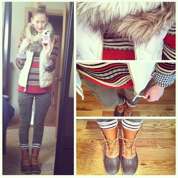 Ralph Lauren Red Striped Boatneck Sweater - Picture 4 of 4