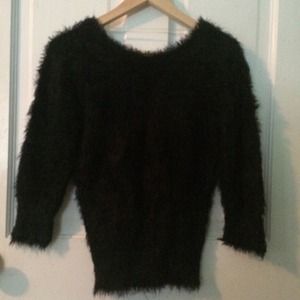 Fluffy 3/4 sleeve sweater