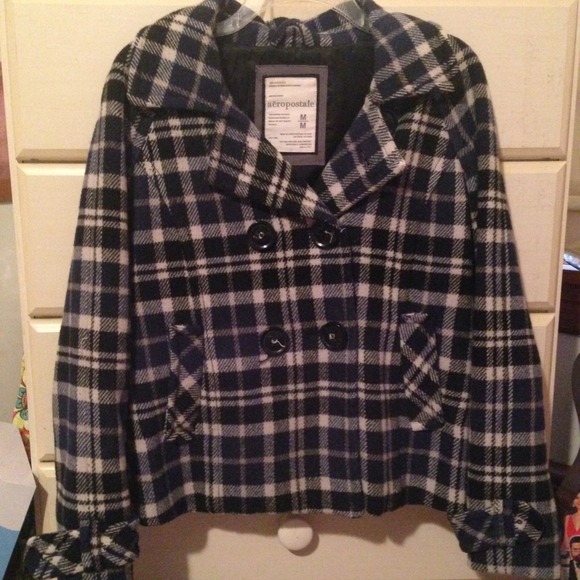Plaid peacoat