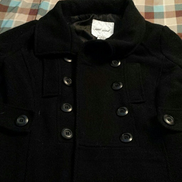 Womens Black Pea Coat