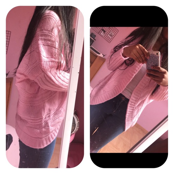 Pink loose batwing cardigan - Picture 5 of 5