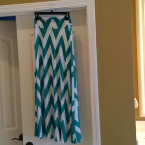 Chevron maxi skirt