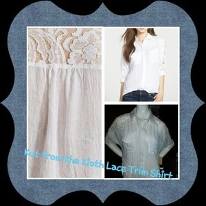Kut From The Kloth Lace Trim Shirt