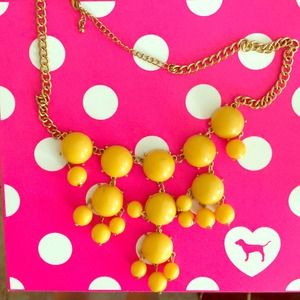 Mustard colored statement necklace