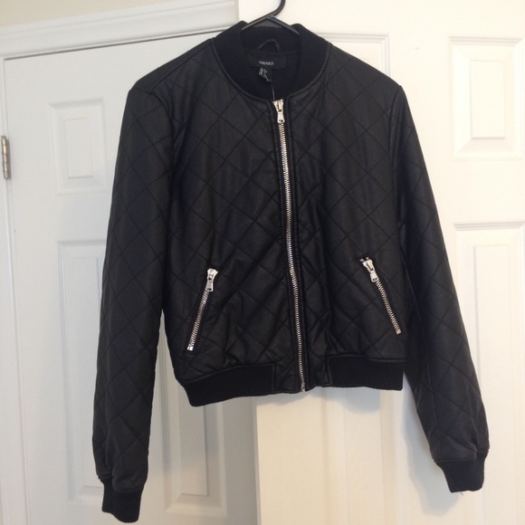 Quilted Faux leather bomber jacket BRAND NEW