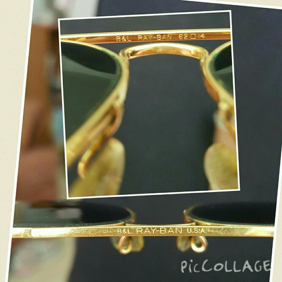 *traded Large Ray-Ban RB3026 Gold Aviator Sunglass - Picture 2 of 4