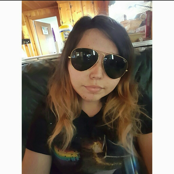 *traded Large Ray-Ban RB3026 Gold Aviator Sunglass - Picture 4 of 4