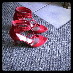 Bright red sandals
