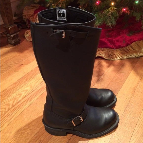 Frye Engineer Tall Leather Boots - Picture 2 of 4