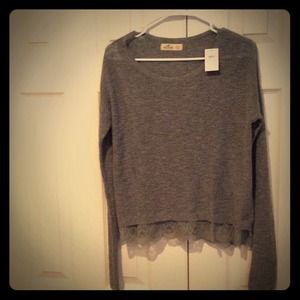 Hollister lace bottom sweater