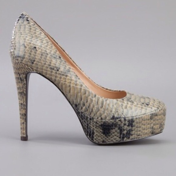 NWOT DVF "Renee" Snake Print Platform Heels