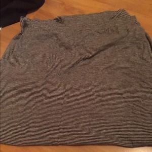 American Eagle Grey Black Striped Maxi Skirt