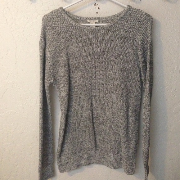 Gray chunky knit sweater