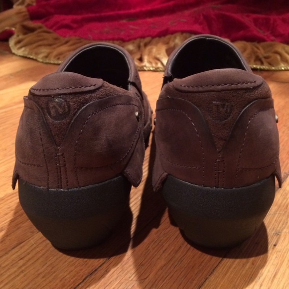 Merrell Luxe Brown Heeled Mules - Picture 3 of 4