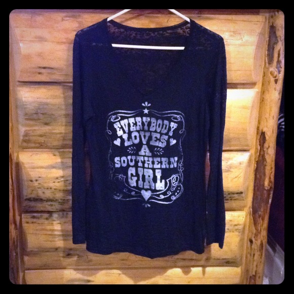 Black cowgirl burnout top