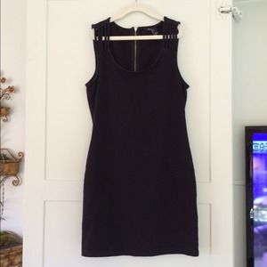 Black Bodycon dress with strappy details