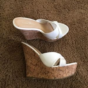 cute white pumps . can go with many outfits !