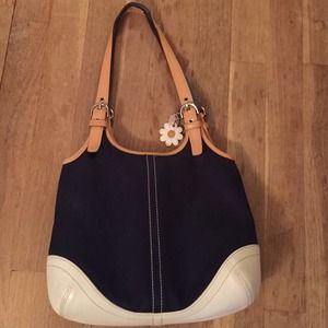 COACH Navy blue small tote