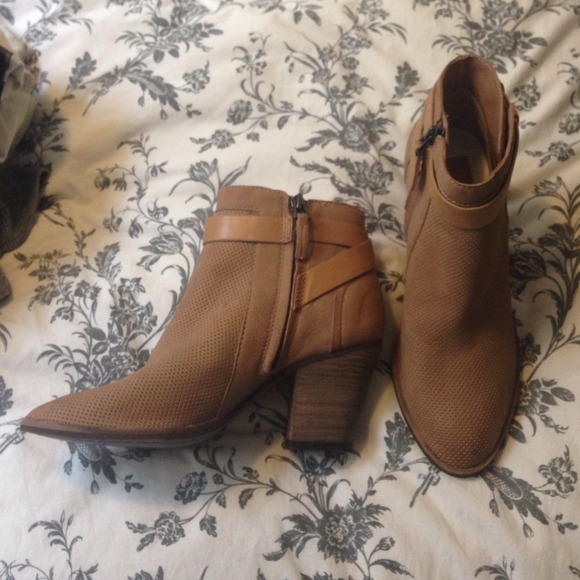 Tan ankle booties