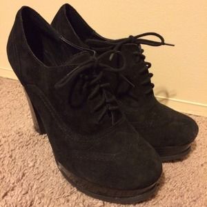 Black Oxford Booties