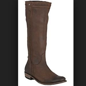 Brand new Authentic leather distressed brown boots