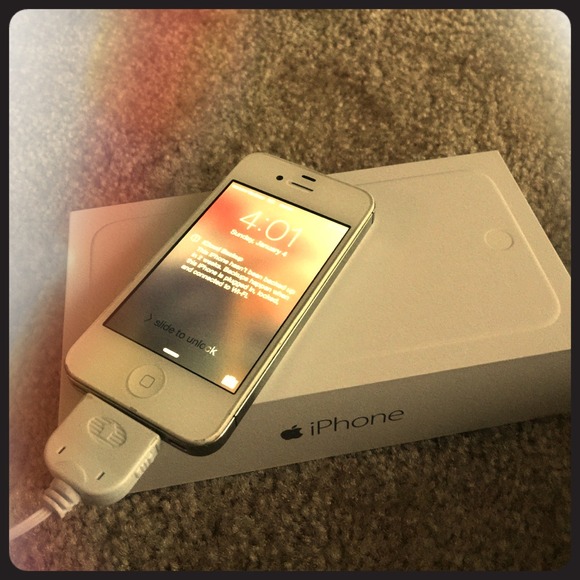 iPhone 4 with charger and 2 cases!