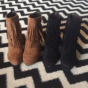 Shoes - Cognac Fringe bootie 8.5 never worn Shoes - Cognac Fringe bootie 8.5 never worn