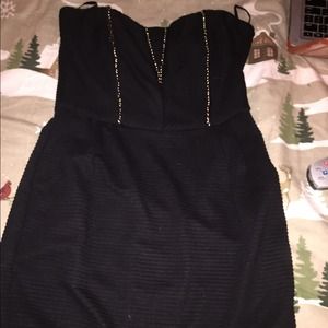 Black Tube Top Knit Dress