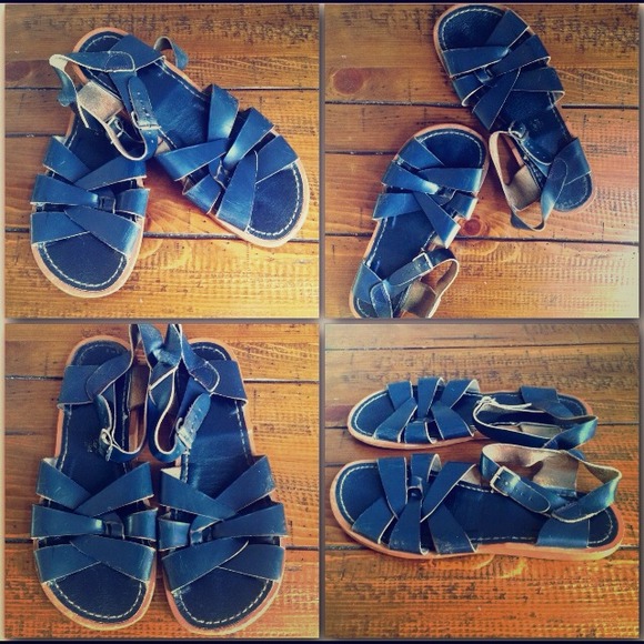Salt water Navy sandals
