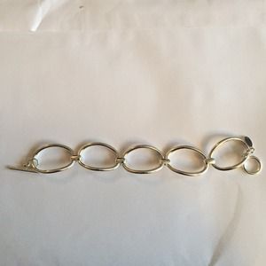 Sterling silver toggle clasp bracelet