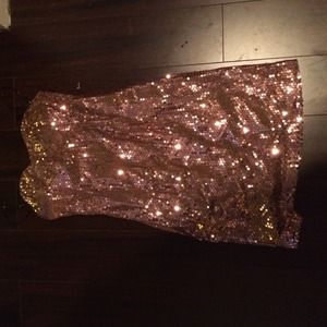 Never been worn gold sequin dress