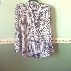 Black and white Tunic! Size large!