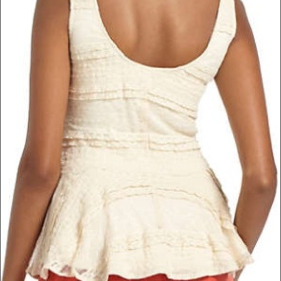 Anthropologie Tops - Anthropologie Webbed Lace Peplum Tank in black. Anthropologie Tops - Anthropologie Webbed Lace Peplum Tank in black.