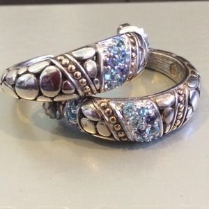 Authentic John Hardy 18K Gold and 925 SS Earrings