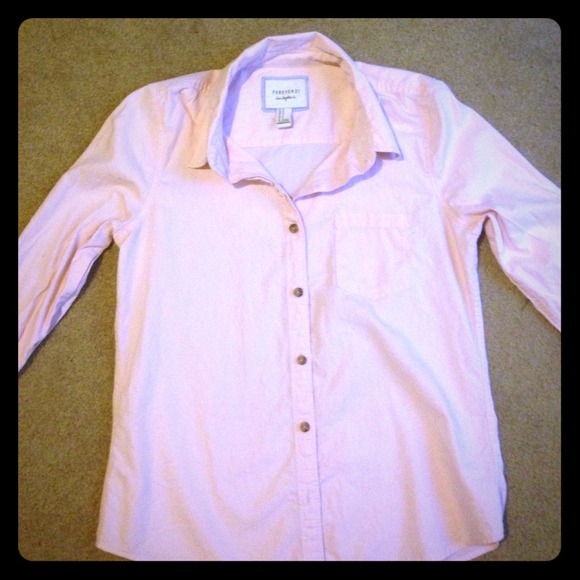 Forever 21 baby pink button down