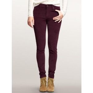 Plum Corduroy GAP Skinny Pants